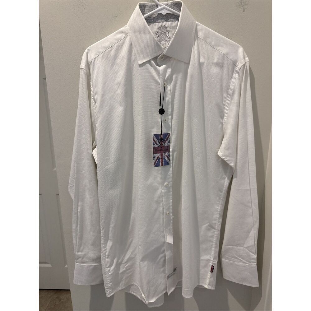 English Laundry White Button Down Shirt 100% Cotton NWT Size 15 1/2 34/35